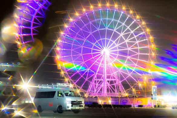 キティ電飾 観覧車 ハーモニーランドで初実施の点灯式をレポート！ハローキティが登場